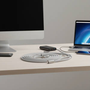 Gray Braided <b>Cable</b> 1.8M For Data Transfer And Charging - Product Image 3