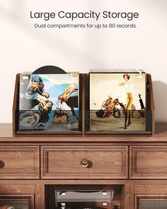 Support de rangement pour disques vinyles en bois de qualité supérieure, organiseur de dossiers de bureau, porte-revues avec service d'usine personnalisé - Product Image 2
