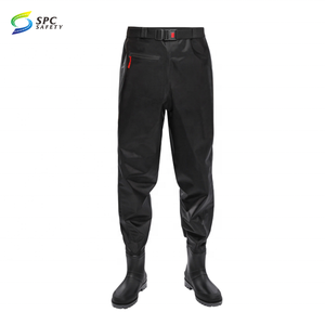 Léger jaune Nylon respirant imperméable Bootfoot Wading pantalon taille Wader pantalon pêche Wader pour hommes femmes avec des <span class=keywords><strong>bottes</strong></span> en PVC - Product Image 2