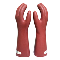 Gants isolants orange 12KV (type plat) - Longueur 38cm Antidérapants Résistants à l'usure Protection électrique Gants de sécurité pour électriciens