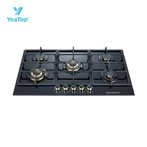 เตาแก๊สแบบแผงกระจกนิรภัย หัวเตาเหล็กหล่อ สำหรับใช้ในครัวเรือน มาตรฐาน OEM CE - Product Image 6