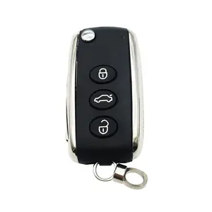 3 Nút Lật Gấp Điều Khiển Từ Xa Xe Key Shell Trường Hợp Bìa Trống Fob Cho Bentley Phím Continental Arnage Mulsanne