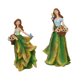 Figura <span class=keywords><strong>de</strong></span> Resina <span class=keywords><strong>de</strong></span> Hada del Bosque con Cesta <span class=keywords><strong>de</strong></span> Pájaros, Decoración para el Hogar, Regalo, Arte Personalizado al por Mayor, Redeco - Product Image 4