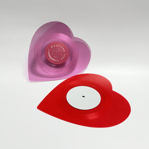 <span class=keywords><strong>Discos</strong></span> de vinilo LP <span class=keywords><strong>decorativos</strong></span> con forma de corazón de amor, disco de vinilo transparente con forma de corazón Rosa y Rojo - Product Image 4