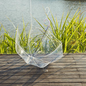 Paraguas de Plástico Transparente con Forma de Burbuja, Semi-Automático, con Mango Curvo Minimalista para Adultos, Venta al Por Mayor de Fábrica - Product Image 6