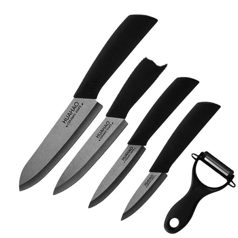 Set di coltelli professionali in ceramica con lama nera coltello da cucina coltello da frutta coltello da frutta pelapatate in ceramica