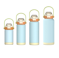 Bouteille d'eau isotherme portable anti-fuite pour enfants avec paille, personnalisable avec logo, 350 ml, pour garder au chaud ou au froid