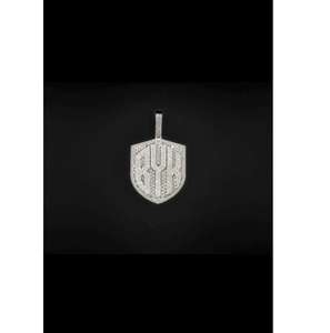 Colgante Moderno de Plata de Ley 925 Bañado en Oro Rosa con Letra Personalizada y Nombre Incrustado, Diamante de Corte Brillante, Estilo Hip Hop, Piedra Blanca - Product Image 1