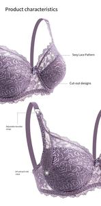 Soutien-gorge Lacy Cd grande taille, lingerie, réglage push-up, soutien-gorge confortable pour femmes, soutien-gorge sexy pour seins, sous-vêtements sexy pour femmes - Product Image 5