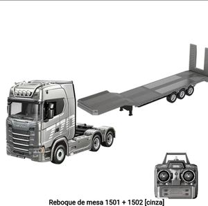 Usine Huina 1502 RC <span class=keywords><strong>remorque</strong></span> 1/18 plate-forme <span class=keywords><strong>Semi</strong></span>-<span class=keywords><strong>remorque</strong></span> pour 1:18 770s 1501 RC tracteur <span class=keywords><strong>camion</strong></span> télécommande voitures 50 minutes de jeu - Product Image 4