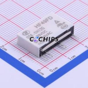 HF49FD/024-1H12G Power Relay SIP,5x20mm Relay 24V 1 Normally Open: 1A (SPST-Normally Open)::: 4 5A-30VDC/5A-250VAC - Product Image 1