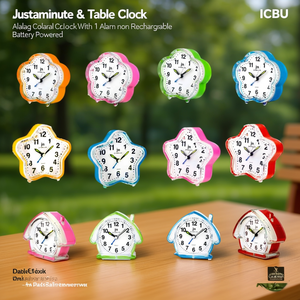 JUSTAMINUTE Alarm <b>Clock</b> Assorted JA7049 - Product Image 2