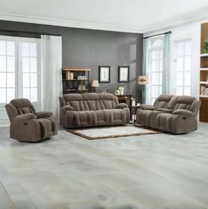 Juego de sofá reclinable moderno personalizado directo de fábrica, silla reclinable de esquina seccional, tela tapizada de masaje extensible 6005 - Product Image 3