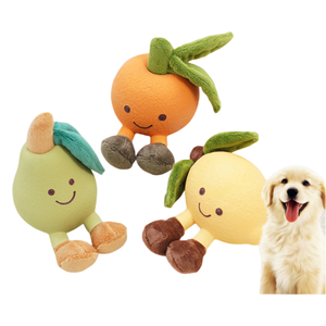 Toptan Pet lateks meyve oyuncakları eğlenceli ses köpek köpek kedi peluş Chew oyuncak interaktif Pet köpek gıcırtılı oyuncak - Product Image 3