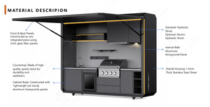 Module de <span class=keywords><strong>cuisine</strong></span> extérieure complet avec équipement complet pour le camping, les barbecues, les marchés alimentaires itinérants et les événements culinaires en plein air - Product Image 5