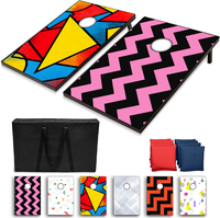 Planche de jeu Cornhole en toile personnalisable (couleur et taille) pour compétition scolaire en extérieur avec logo sur mesure