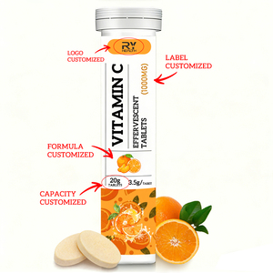 OEM <strong>1000mg</strong> <strong>Vitamin</strong> <strong>C</strong> Effervescent Tablets Sugar-Free Orange Flavor with Zinc Energy Boost and Immune Support <strong>Vitamins</strong> - Product Image 1