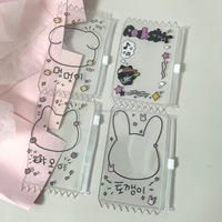 Porte-cartes photo personnalisé avec logo, faible MOQ, pochette zippée mignonne pour photocards Kpop