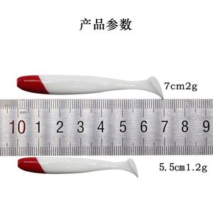 Leurre de pêche souple en PVC tête rouge, appât vivant, vente en gros disponible - Product Image 5