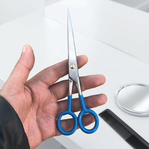 Ciseaux de toilettage professionnels en acier inoxydable à lame courbée et affûtée pour chiens, coupe de salon, pour droitiers, 32 dents, prix de gros - Product Image 4