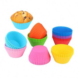 7cm <b>Silicone</b> Muffin Cup Non-Stick and Heat Resistant Irregular Shape Mold for Bakery <b>Baking</b> and Cake Tools - Product Image 2