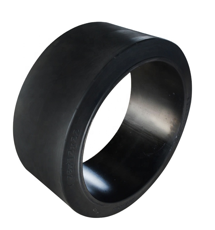 Durable  Press on Band  20x8x10  28x12x22  Cushion Solid Forklift Tires 28x12x22 for Heavy Duty Trailers Forklifts with Rim