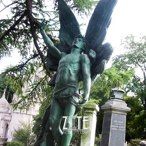 Custom Casting Garden Bronze Male Angels Sculpture