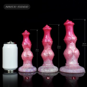 Fantasy Big Dog Knot <b>Dildo</b> Silicone Anal Beads <b>Dildo</b> With Sucker Adult Butt Plug Female Massage Erotic Products Sex Toys - Product Image 2