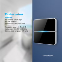 Interrupteur tactile en métal à 2 touches KNX Mur d'éclairage intelligent avec panneau de verre Contrôle de l'obturateur tactile LCD Système de contrôle d'éclairage intelligent