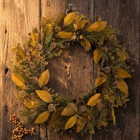 Porte Artificielle Classique Faite à la Main de Haute Qualité, Style Ferme, pour Halloween, Automne, Eucalyptus Plastique, Thanksgiving, Fête de la Récolte