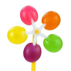 Sucette tournante colorée en forme de moulin à vent, bonbons créatifs pour enfants, friandises de loisirs, texture dure, saveurs fruitées, emballées en bouteille - Product Image 2