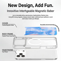 Casing Ponsel Magnetik N52 untuk iPhone 17 Pro Max Pelat Belakang yang Dapat Ditukar Kustom DIY Penutup Belakang Grosir