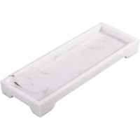 Design personnalisé Décoratif Plateau D'encre Blanc Fourre-Tout Penderie Commode Salle De Bains Parfum Anneau Bijoux Plat de Vanité Plateau Résine Plateau