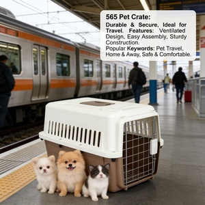 Cage de transport moderne et respirante en PP, approuvée par les compagnies aériennes, pour chiens et chats de petite et moyenne taille - Voyage écologique pour animaux de compagnie - Product Image 4