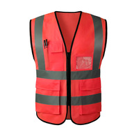 Gilet de Sécurité Haute Visibilité YIDAO, Personnalisable avec Logo, Certifié CE ANSI EN20471 Classe 2, en Polyester Respirant et Réfléchissant, avec Multiples Poches