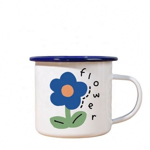 Good Quality Logo Custom 12oz <b>Enamel</b> Sublimation <b>Mug</b> Outdoor Camping Christmas Coffee <b>Mug</b> for Travel Camping - Product Image 2