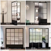 Porte de salle de bain intérieure en alliage de titane-magnésium de haute qualité au design moderne, fonction imperméable manuelle pour les hôtels