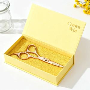 Boîte en carton magnétique biodégradable personnalisée de luxe pour ciseaux à cheveux, avec doublure en éponge, protection et livraison express - Product Image 3