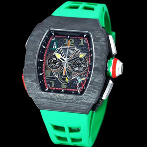 Montre-bracelet multifonctionnelle pour homme, style sport haut de gamme, chronographe TPT, aiguilles lumineuses, réservoir de marche à l'heure en fibre de carbone TPT. - Product Image 2