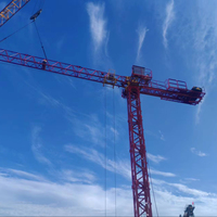 Grúa torre de construcción compacta sin cabina de 1.5T y 25M con joystick de control remoto, motor de ascenso interno y caja de cambios HS2506P