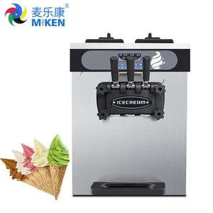 MK-25FTB 3 flavors soft ice cream machine ice cream maker with overnight function and air pump