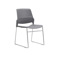 Chaise de formation ergonomique moderne et mobile, chaise de conférence pliable, chaise de bureau empilable pour l'école et l'appartement