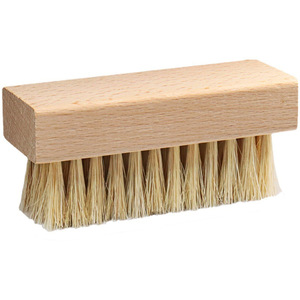 Brosse à chaussures en crin de cheval, bois de hêtre massif, petite brosse carrée pour le nettoyage et l'élimination de la poussière - Product Image 3