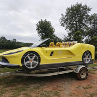 Jet ski miniature élégant de luxe pour 5 personnes, bateau à grande vitesse, en fibre de verre, certifié CE, garantie 3-5 ans pour les sports nautiques