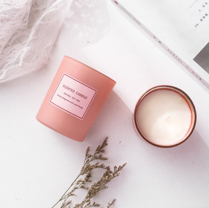 Lilin merah muda Aroma alami romantis lilin beraroma lilin kedelai kotak hadiah mewah label pribadi untuk pernikahan Natal wanita - Product Image 4