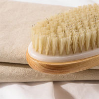 Brosse de Douche Corporelle en Bois à Long Manche et Poils de Sanglier, Meilleure Vente, Qualité Supérieure, Outil de Nettoyage Corporel