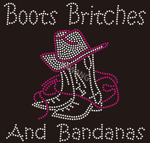 مخصص راعية البقر أحذية أجنحة الراين نقل بلينغ أحذية الإصلاح الساخنة Britches و Bandanas عزر حجر الراين نقل للملابس - Product Image 2