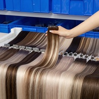 Nouvelle Tendance : Extensions de Cheveux Humains Invisibles 100% Naturels, Pointes Épaisses, Nouvelle Trame Genius Nouée à la Main