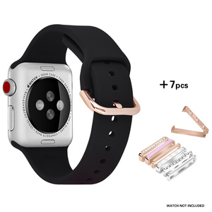 <span class=keywords><strong>Cinturino</strong></span> in Silicone Impermeabile Personalizzato per <span class=keywords><strong>Smartwatch</strong></span> 38mm-45mm con Fibbia in <span class=keywords><strong>Acciaio</strong></span> Inossidabile - Product Image 3