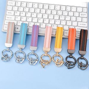 Braided Rope <b>Leather</b> Keyring Multicolor <b>Leather</b> Car <b>Keychain</b> Creative Handmade Child Pendant Jewelry for Women Car Bicycles - Product Image 6